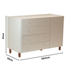 Cômoda Sleep COM704 com 4 Gavetas e 1 Porta - Branco - Sleeper