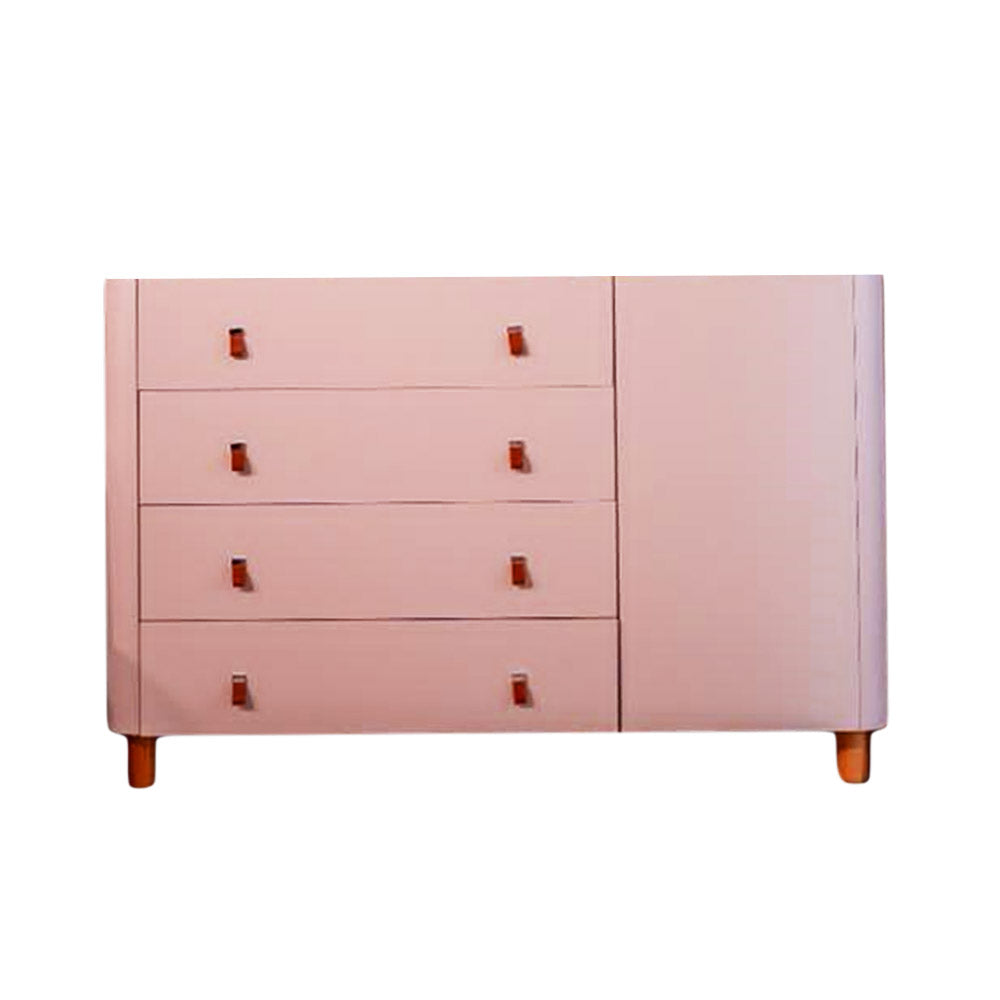 Cômoda Sleep COM704 4 Gavetas e 1 Porta Puxadores Tira Ecológica - Rosa - Sleeper