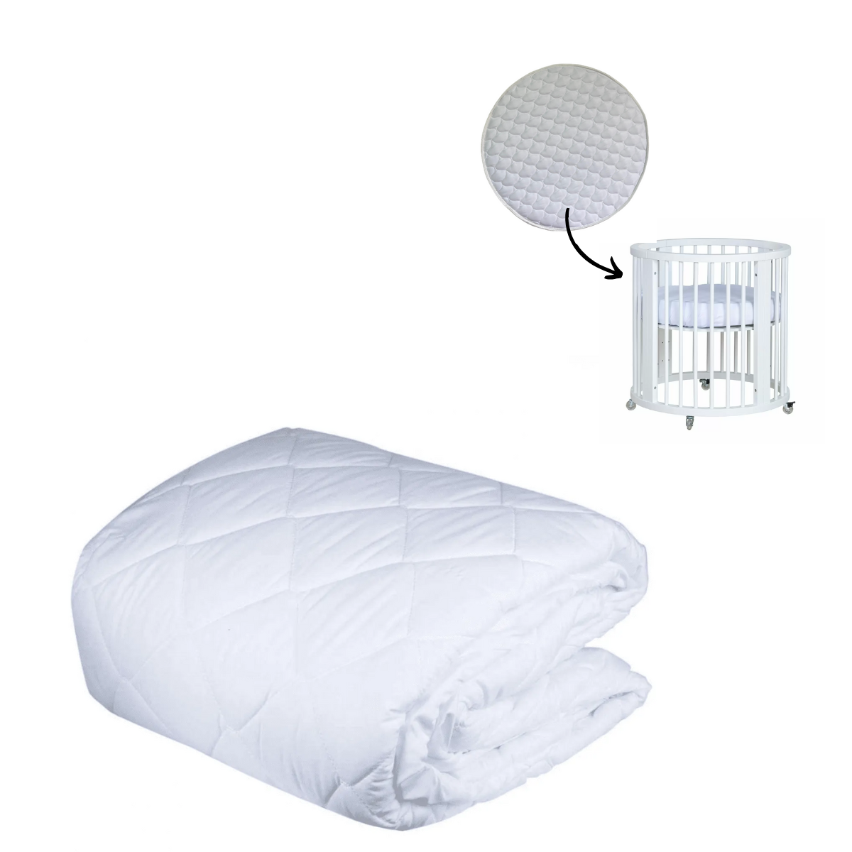 Protetor para Colchão Redondo Berço Crescer 1ª Fase - Vapt-Vupt