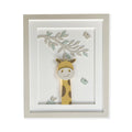 Quadro Decorativo com LED Safari Selva Girafa Bege
