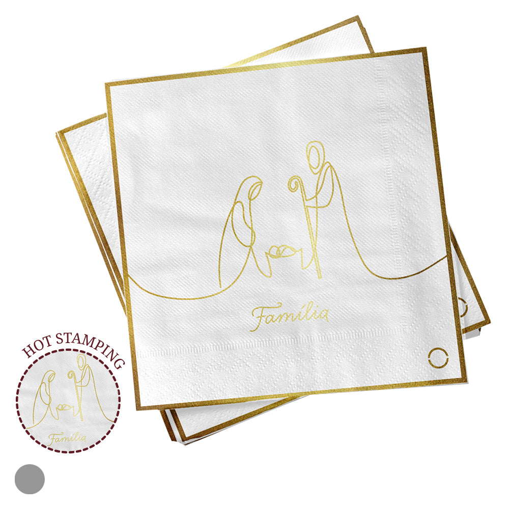 Guardanapo de papel para natal e ceia – Dourado