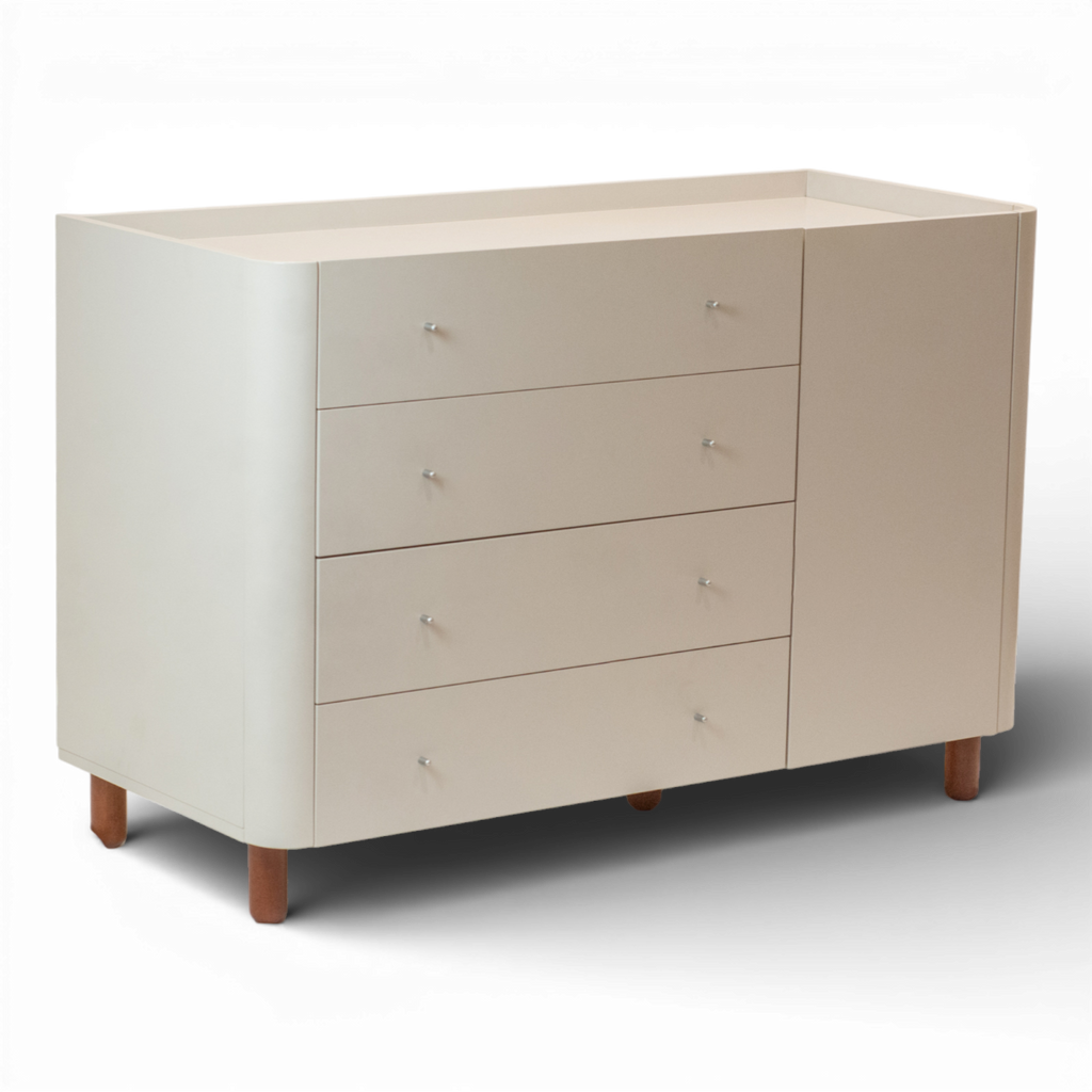 Cômoda Sleep COM704 com 4 Gavetas e 1 Porta - Branco - Sleeper