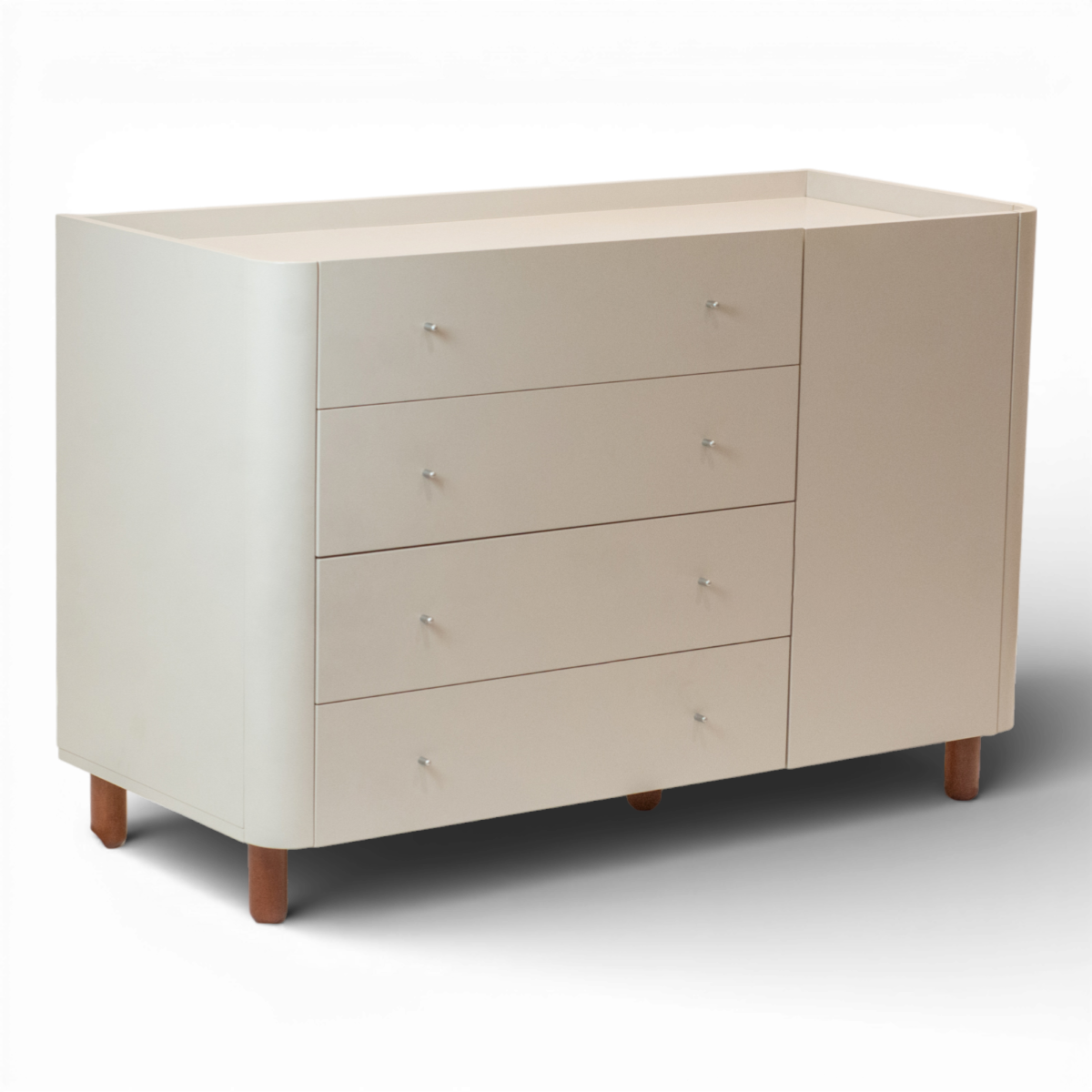 Cômoda Sleep COM704 com 4 Gavetas e 1 Porta - Branco - Sleeper