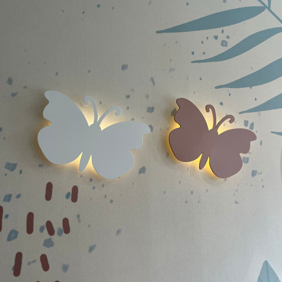 Quadro Decorativo para Parede Borboleta com Led - cor:Branco
