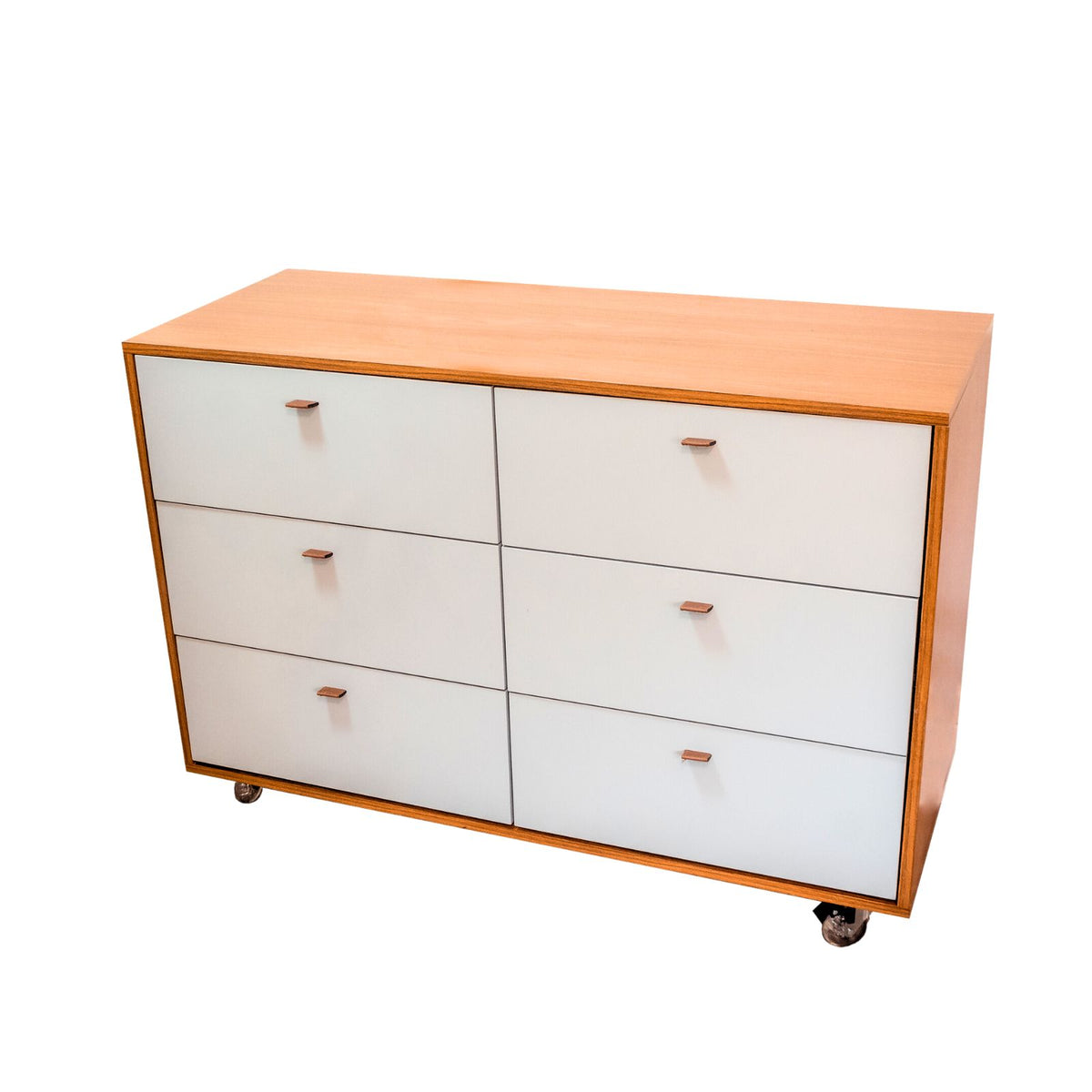 Cômoda Fazenda 6 Gavetas Caixa Freijó FAZ-001 - Frente de Gavetas Branco - Kartoon