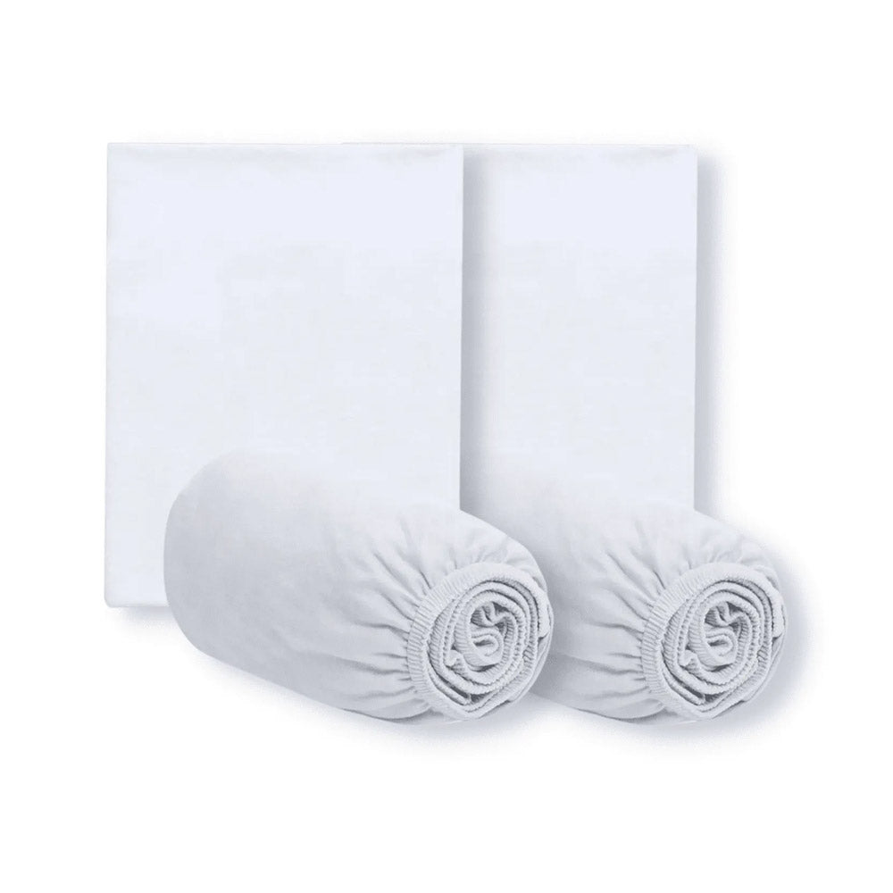 Kit 2 Lençóis e 2 Fronhas Berço Fases Kartoon 1ª Fase Branco - Era Uma Vez