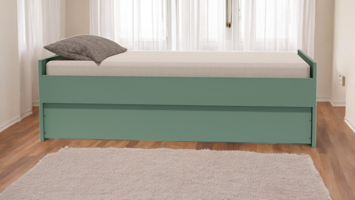 Cama Bicama Solteiro e Casal Versatile 3 em 1 - Verde Natureza - Kartoon