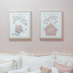 Quadro Decorativo com LED Flor Bege