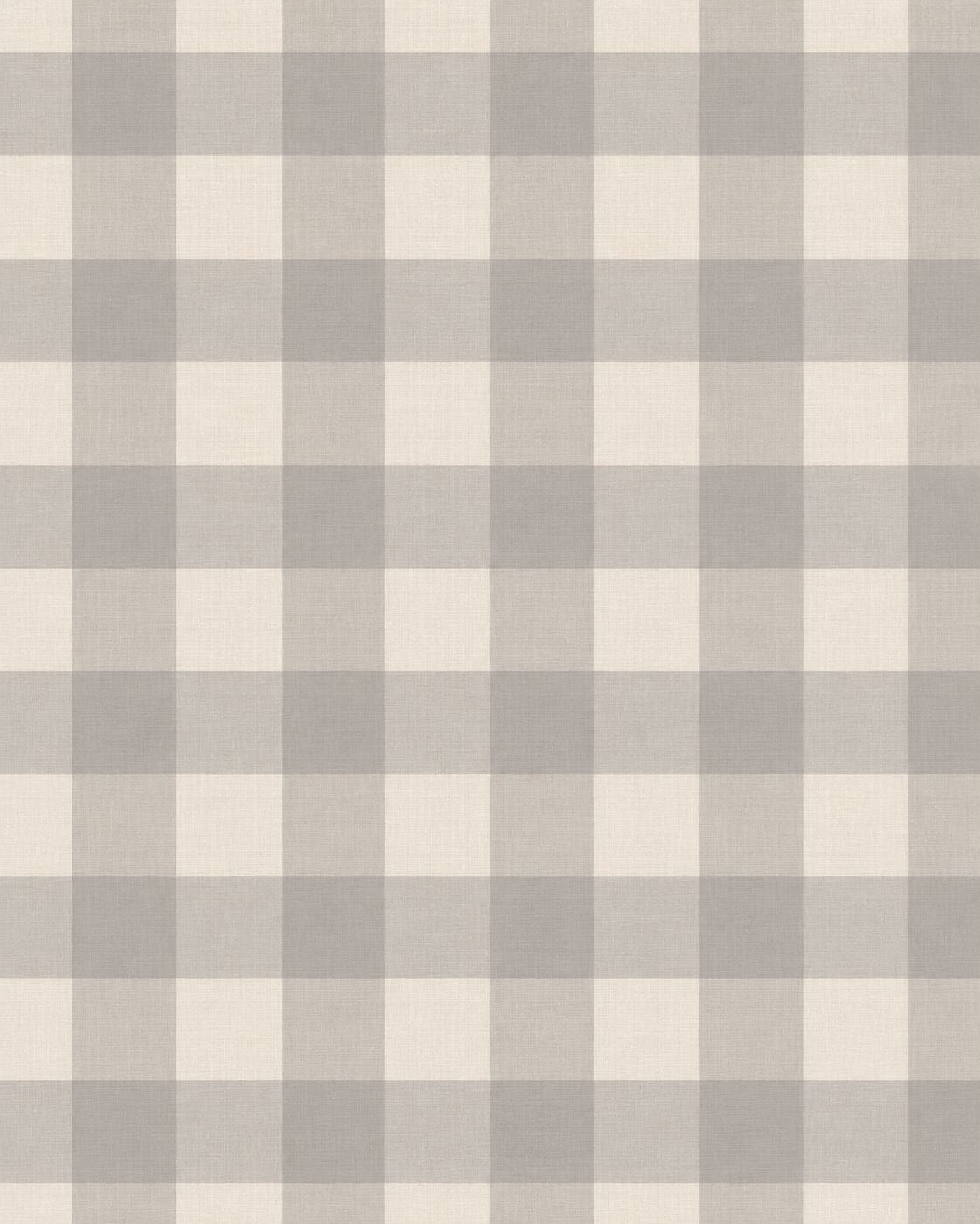 Papel de Parede - Xadrez Cinza e Off-White