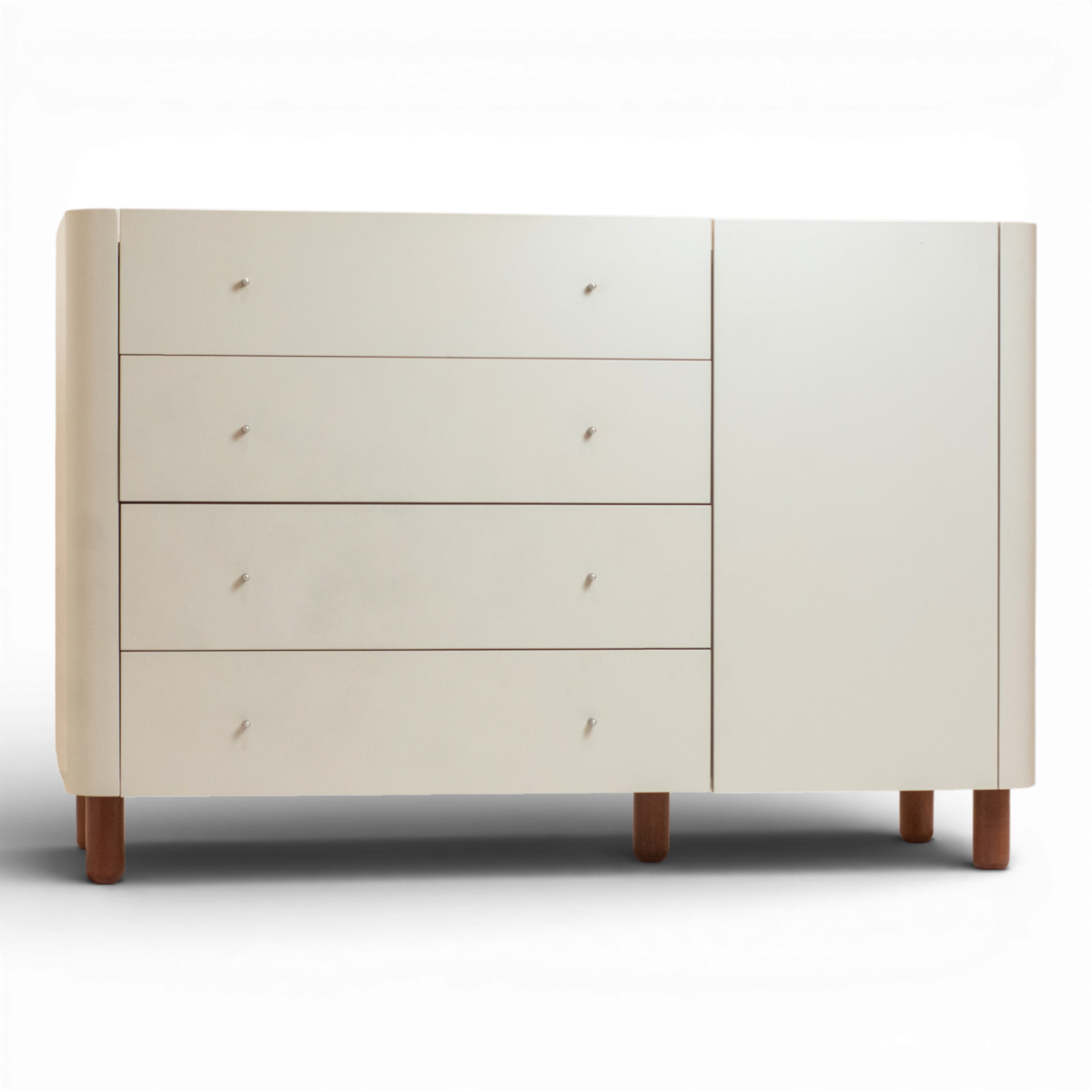 Cômoda Sleep COM704 com 4 Gavetas e 1 Porta - Branco - Sleeper