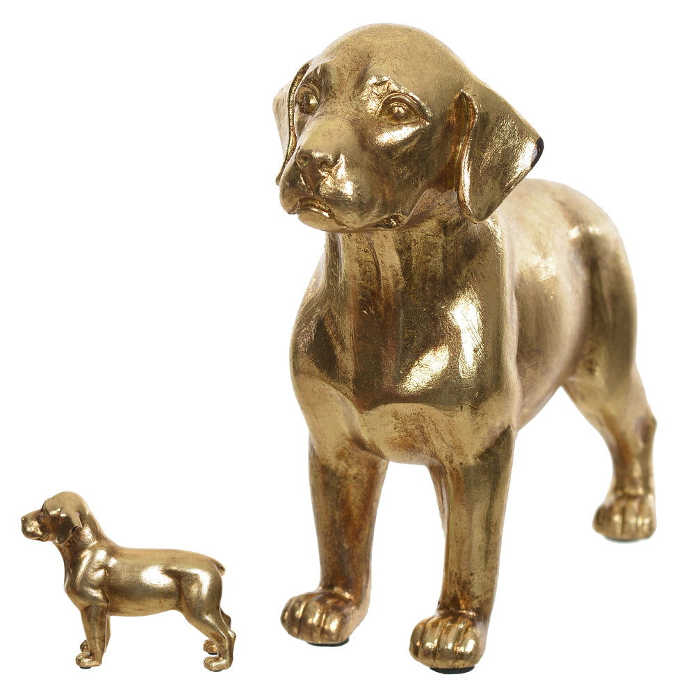 Escultura decorativa cachorro – Dourado