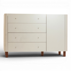Cômoda Sleep COM704 com 4 Gavetas e 1 Porta - Branco - Sleeper