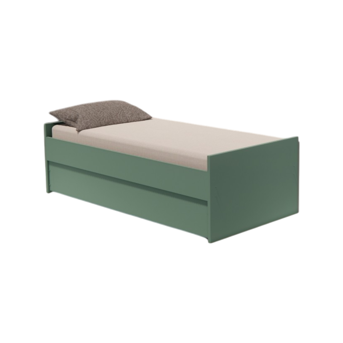 Cama Bicama Solteiro e Casal Versatile 3 em 1 - Verde Natureza - Kartoon