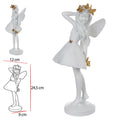 Escultura decorativa fada – Branco Dourado