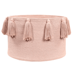Cesta Franjas (Tassels) Vintage Nude 30x45x45 cm - Lorena Canals **