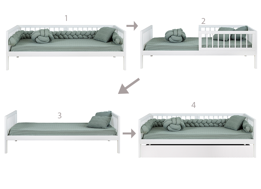 Cama de Solteiro Infantil Split Branca