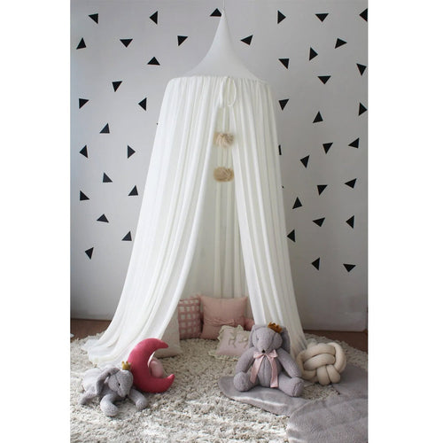 Cabana de Teto em Malha com Pompom