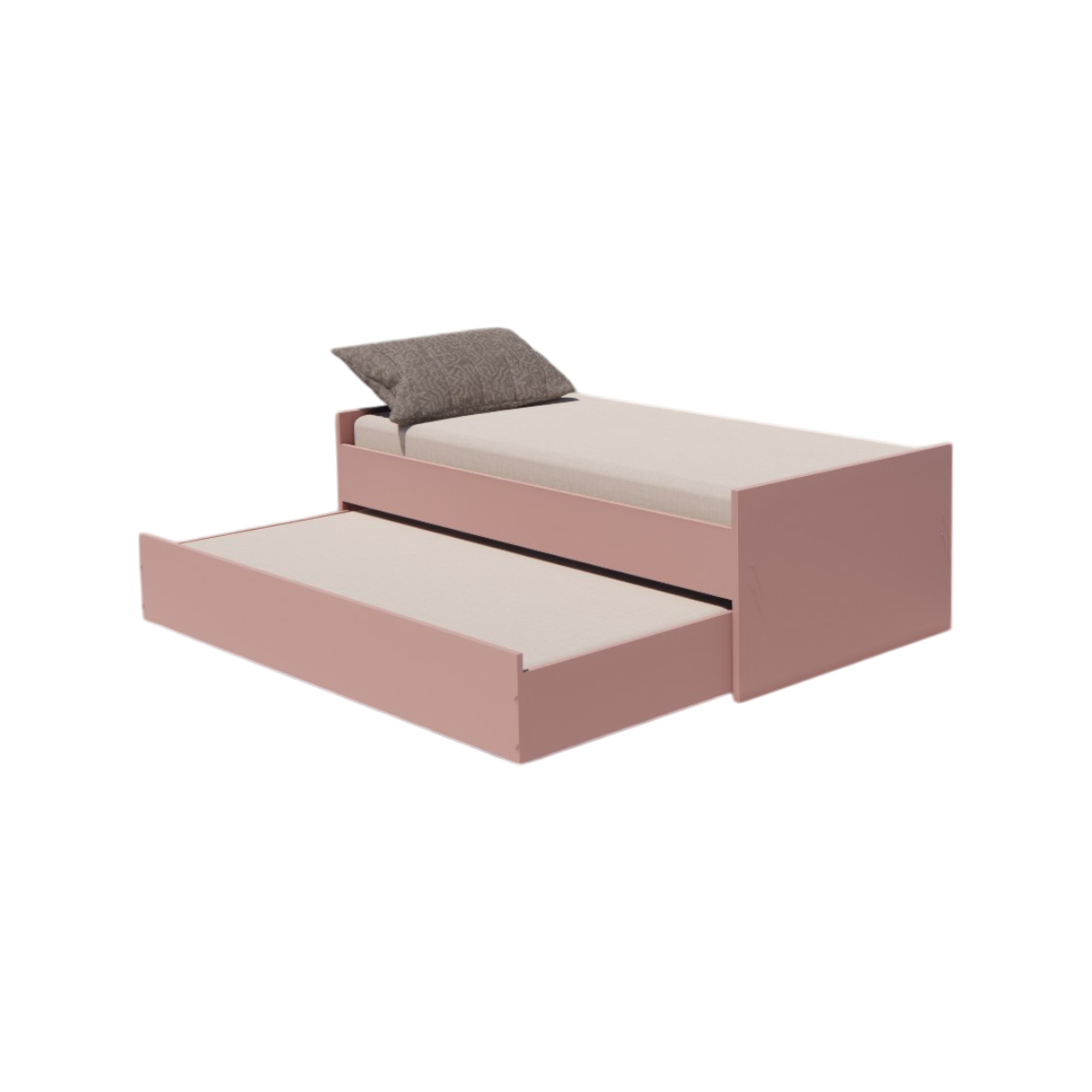 Cama Bicama Solteiro e Casal Versatile 3 em 1 - Rosa Ballet - Kartoon